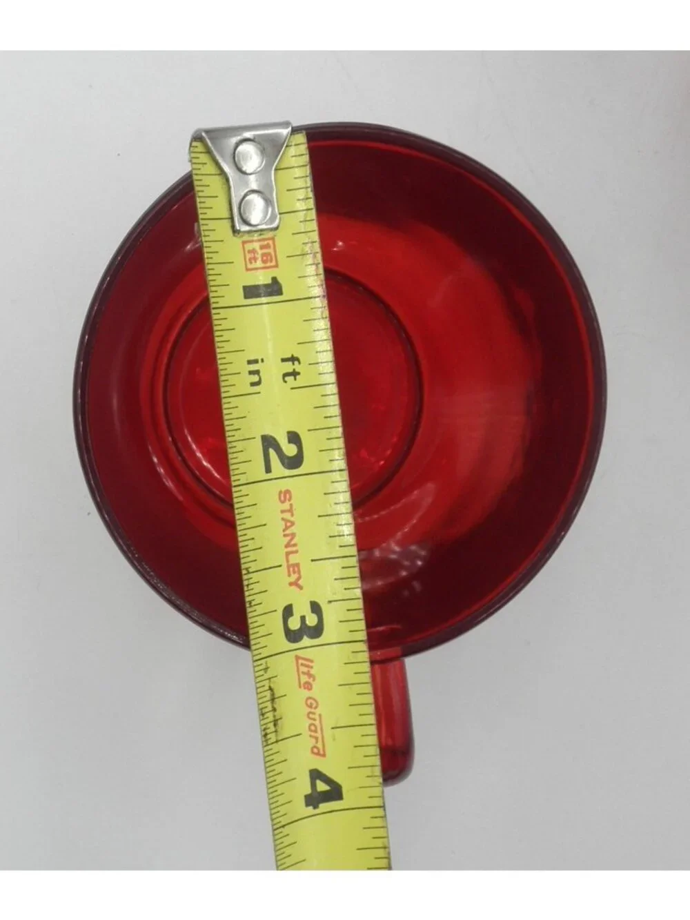 Ljuvlig Red Glass 7 oz. Capuccino Cup Mug by Ikea set of 4 Pattern Code: IKALJUR
